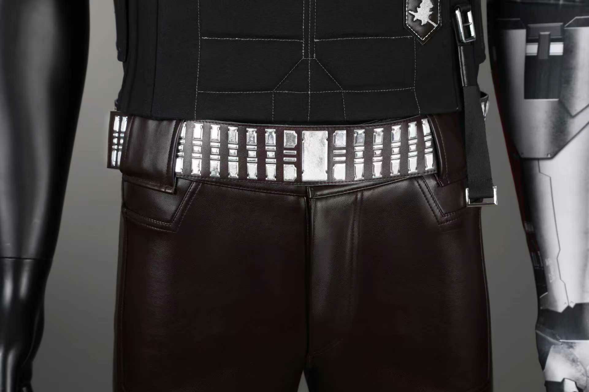 Leather Work Vest - Johnny Silverhand Cosplay Kostüm Cadılar Bayramı
