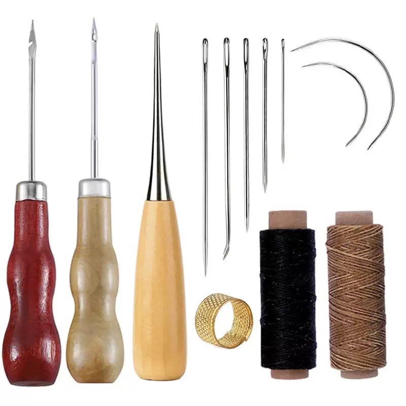 Leatherwork Awl - 13 Parça Deri Dikiş Seti Çanta