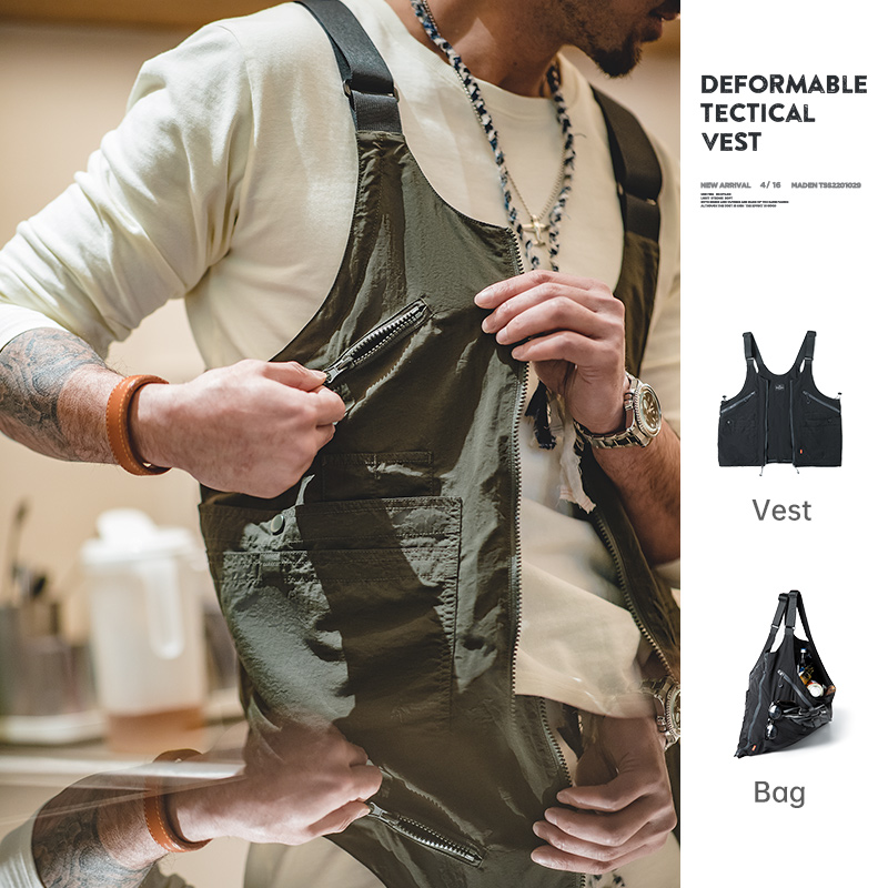 Leather Work Vest - Maden 2023 yeni tasarım erkek rahat