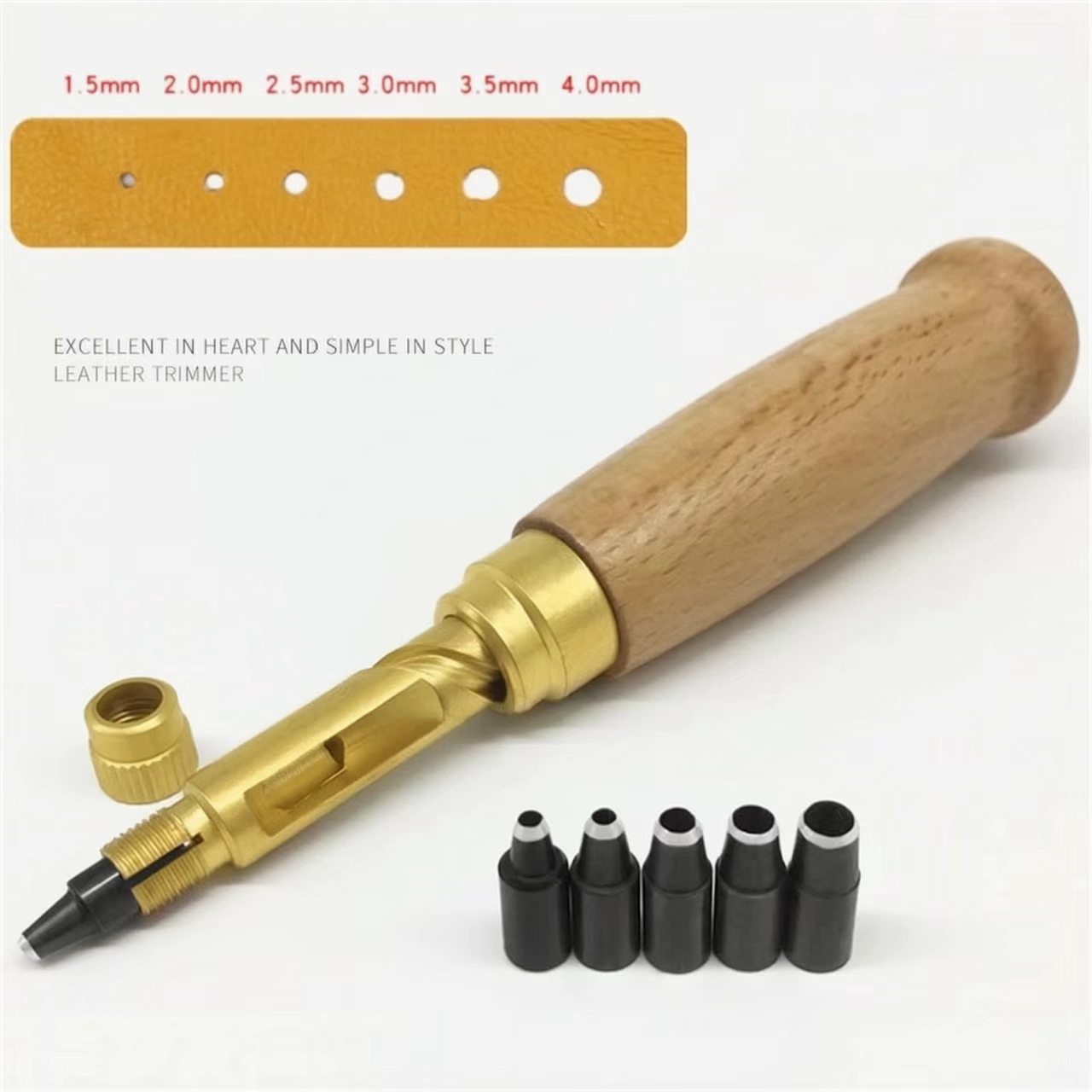 Leather Punch Revolving - Otomatik Delik Delme Makinesi, Değiştirilebilir Sessiz