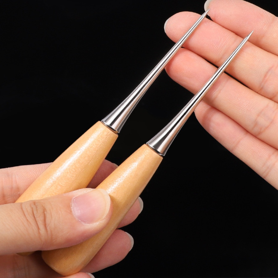 Leatherwork Awl - 2 adet Deri El Dikiş Zımbası