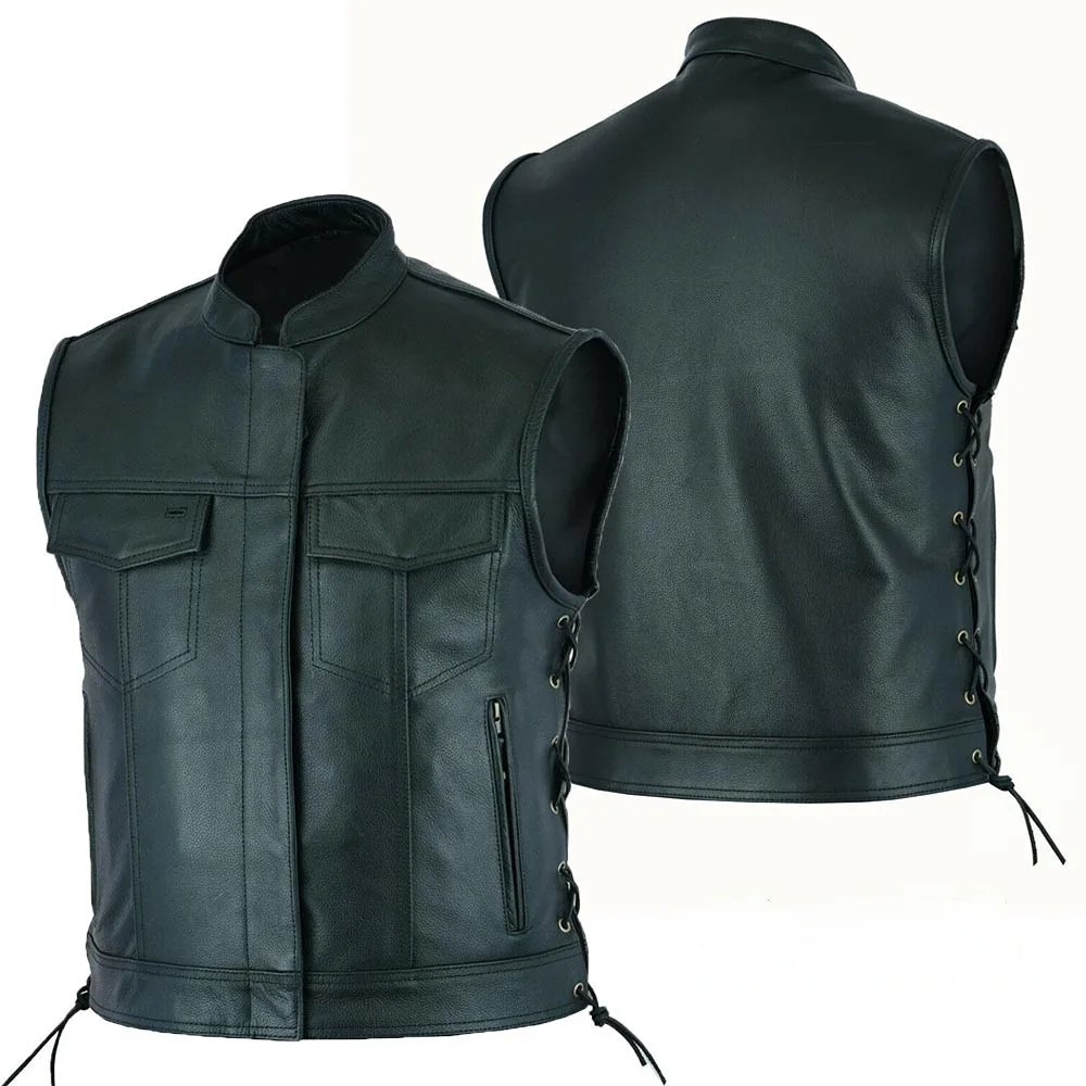 Leather Work Vest - Yelek Deri Punk Moda Rahat Ceket