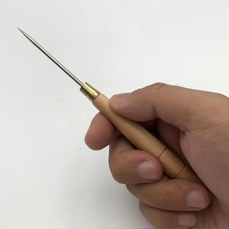 3 adet ahşap saplı zımba aleti - Leatherwork Awl incelemesi ve fiyatı