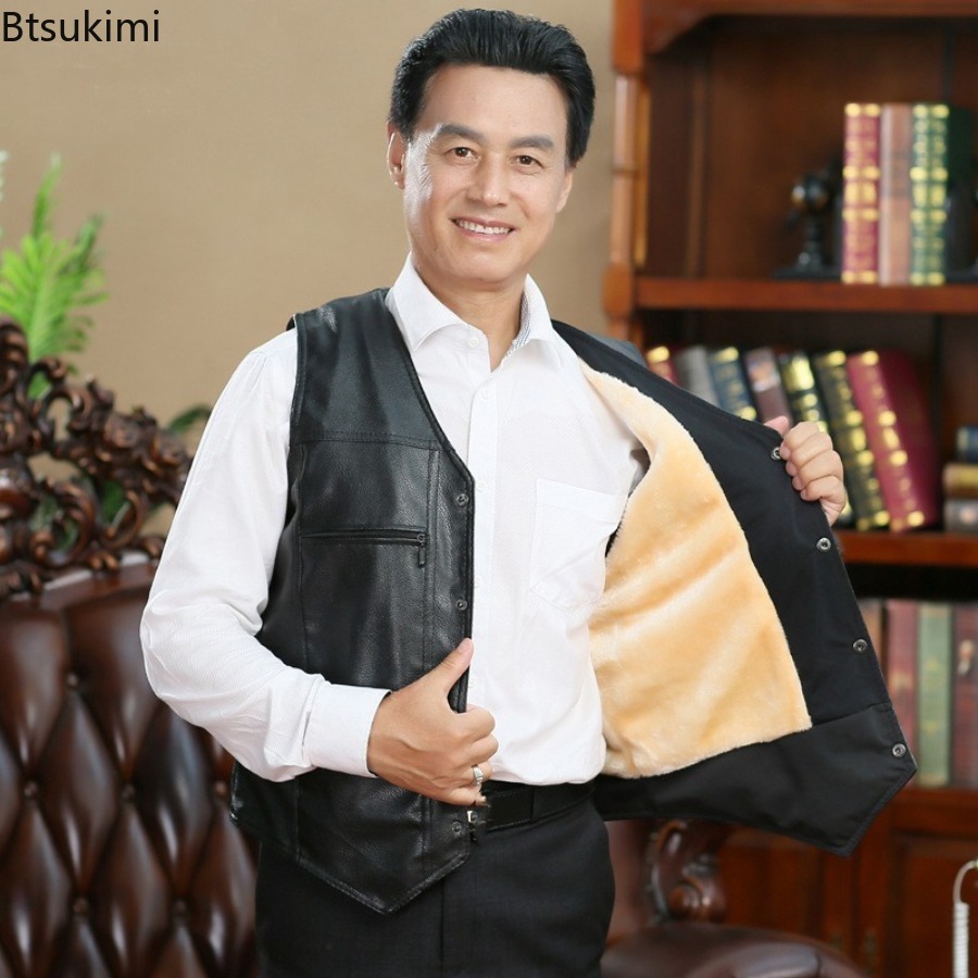 Sonbahar Kış Yeni erkek Deri Y - Leather Work Vest incelemesi ve fiyatı