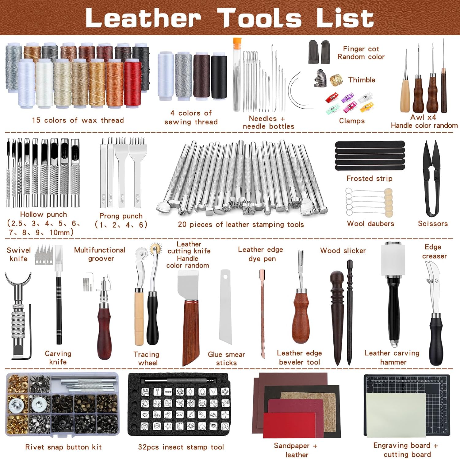 Deri İşleme Seti, Özel El Çant - Leatherwork Tool Kit incelemesi ve fiyatı
