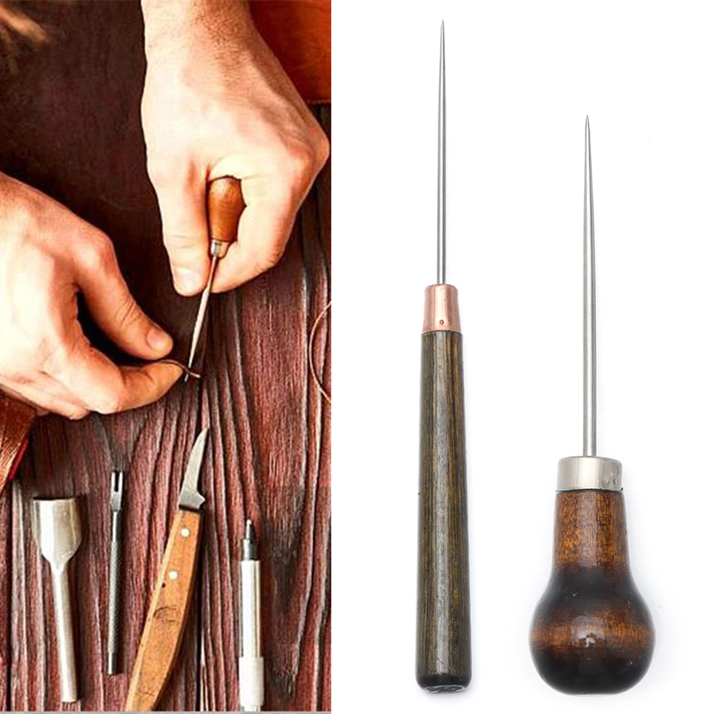 1 adet dikiş Awl ahşap saplı a - Leatherwork Awl incelemesi ve fiyatı
