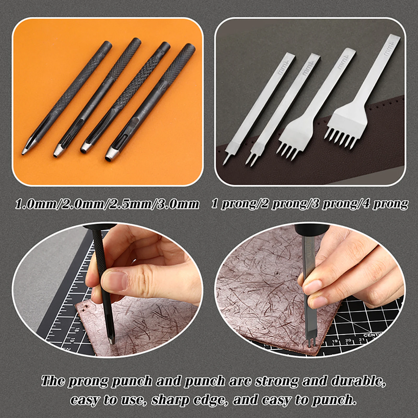Turuncu Deri Dikiş Seti Döşeme - Leatherwork Awl incelemesi ve fiyatı