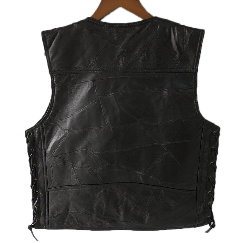 Erkekler için 2020 siyah deri  - Leather Work Vest incelemesi ve fiyatı