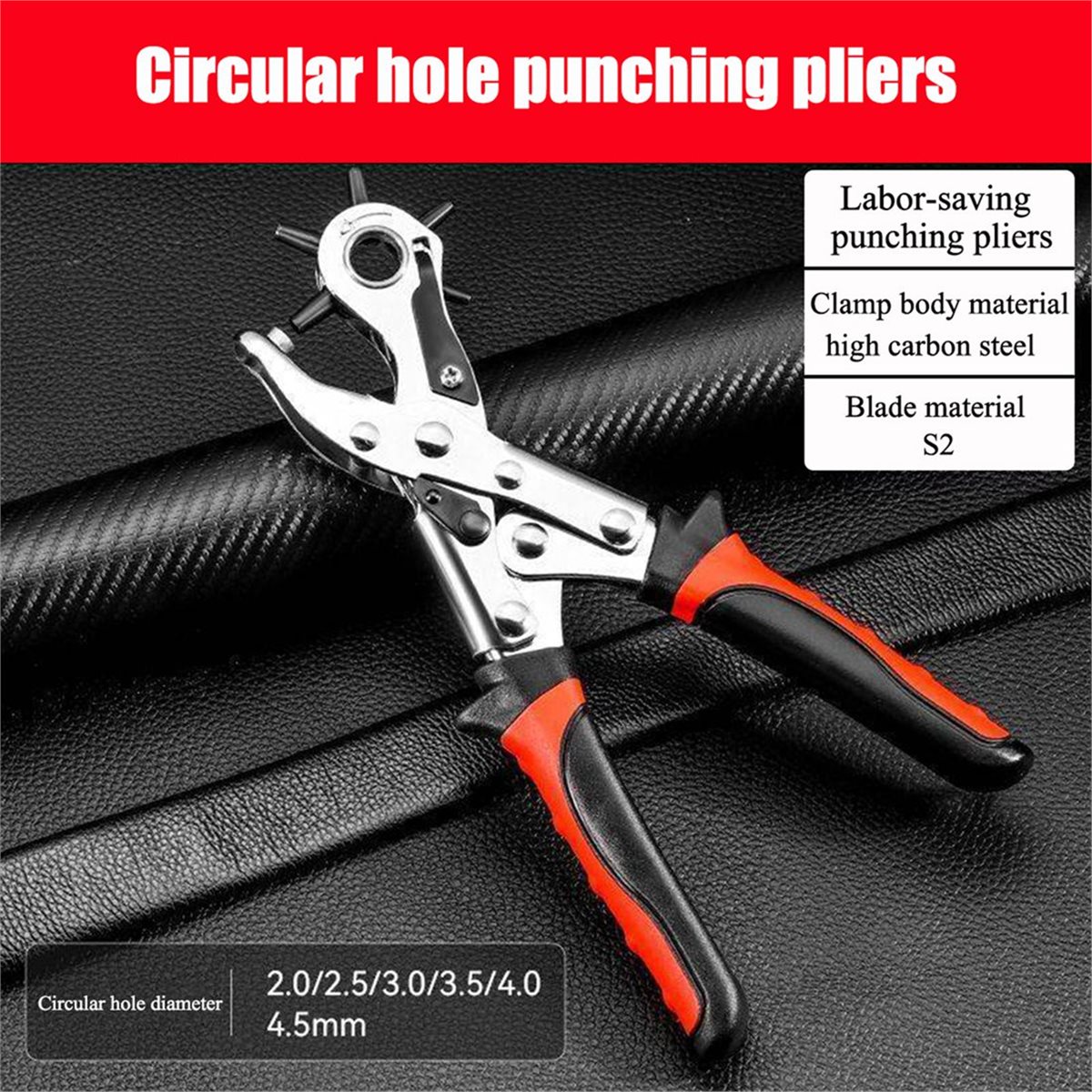 828 Mega İndirim 2-4.5mm Deri  - Leather Punch Revolving incelemesi ve fiyatı